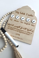 Pafu Cadeau Musulman Planificateur Islamique Journal de Prière pour Enfants Suivi de Prière en Bois