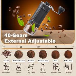 Mini Molinillo de Café Manual con 40 Ajustes, Portátil, de Plástico, con Muela Cónica, Capacidad de 30g, para Uso Doméstico y al Aire Libre - Product Image 2