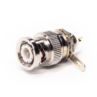 Connecteur BNC mâle à visser pour montage sur panneau, avec coupelle à souder, pour câble coaxial RF