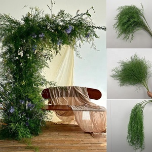 TH1436 Essential Simulation Greenery Künstliche lange grüne Zweige Gras für Mori Hochzeit Hintergrund Runner Flower Decor - Product Image 3