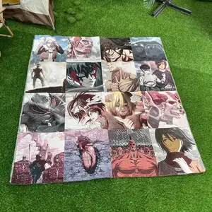 Coperta appezzata con cappuccio in tessuto personalizzato coperta appezzata anime