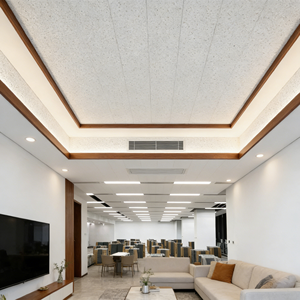 แผ่นฝ้าเพดานอะคูสติกใยหินร็อควูล ขายส่ง ทนไฟ กันเสียง สำหรับอาคารอุตสาหกรรม - Product Image 5