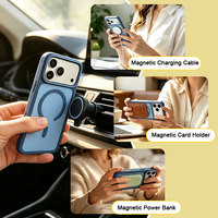 Boîtier de téléphone magnétique intégré, moulé avec précision, résistant à l'usure, en PC et TPU, antichoc, pour iPhone 16 Pro Max