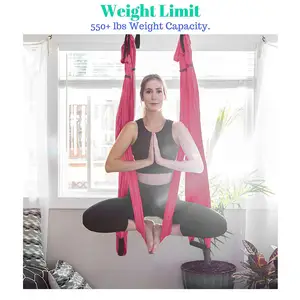 Conjunto de rede voadora de yoga, seda macia, ioga, pesada, 210t, nylon, voador, estande de balanço