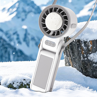 Ventilateur portable USB à batterie 1800 mAh, cinq vitesses, haute vitesse, pliable, mini turbo, pour l'extérieur