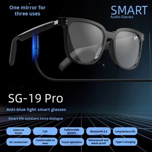 แว่นตาแปลภาษาอัจฉริยะ SG19 Pro พร้อมระบบแปลภาษาแบบเรียลไทม์ ป้องกันรังสียูวี ฟังเพลงได้ - Product Image 5