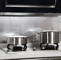 Papier peint vinyle pour crédence de cuisine, imperméable, ignifuge et résistant à l'huile, rouleau d'autocollant en aluminium pour la décoration murale