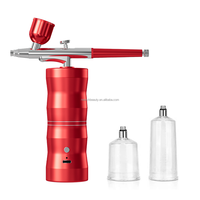 Kit aérographe portable avec compresseur, pistolet pulvérisateur double action sans fil rechargeable par USB pour nail art, maquillage, décoration de gâteaux et salon de beauté