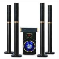 Sistem Speaker Home Theatre 5.1 Nirkabel, Sistem Suara Portabel Outdoor, Pemutar DVD USB Mini, Kompatibel FCC 955