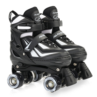 Patins à roulettes à 4 roues avec LED clignotantes, taille réglable, pour enfants et bébés, vente en gros pour patins pour enfants