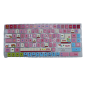 Vente en gros, conception personnalisée, hologramme en PVC, autocollants moelleux décoratifs pour clavier de cahier