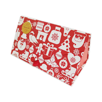 Boîte cadeau magnétique rigide triangulaire personnalisable pour Noël, avec ruban brillant/laminé/mat, gaufrage, recyclable, différents poids