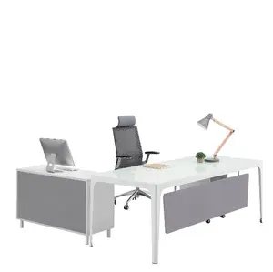 现代设计玻璃办公家具桌行政办公桌