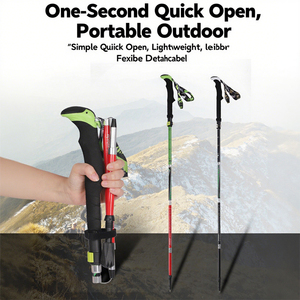 Gậy đi bộ bằng sợi carbon siêu nhẹ Gậy đi bộ gấp có tay cầm bằng EVA Gậy đi bộ đường dài - Product Image 2