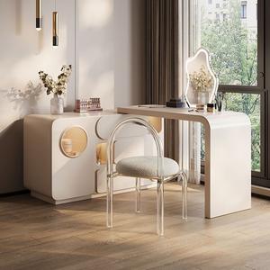 Table de toilette en bois de style crème, écologique, commode, armoire de rangement, tout-en-un, table de toilette <span class=keywords><strong>escamotable</strong></span> d'angle, table de chevet - Product Image 2