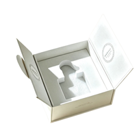 Boîte rigide personnalisée de qualité supérieure, matériaux recyclés, gaufrage, fermeture magnétique pour parfums, soins de la peau, sérum, crème pour le visage, bijoux, luxe