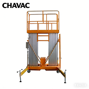 Sollevatore Idraulico <span class=keywords><strong>in</strong></span> Lega di Alluminio con Fune Metallica per Ponteggi Edili, Elevatore a Doppio Albero per Ristoranti, Hotel e Pulizie - Product Image 1