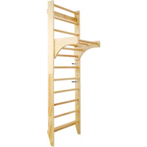 DB Adjustable Pull-Up Bar with <b>Wooden</b> Swedish <b>Ladder</b> Stall Bars Set for Gymnastics & Physical Therapy Equipment - Product Image 4
