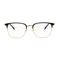 Lunettes optiques carrées classiques avec un design bicolore tendance et une monture en métal polyvalente, design simple et unisexe Jnloo P608