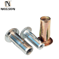 Inserts filetés pré-bulbés en acier inoxydable galvanisé, Inserts filetés à fente, écrou croisé plus écrou lanterne rivet écrou
