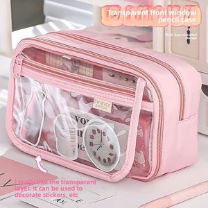 Trousse transparente, style Ins, design original, grande capacité, de bonne qualité pour filles, esthétique soignée pour les écoliers - Product Image 2