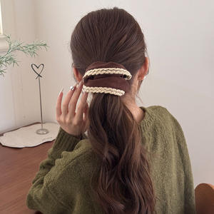 Bandeau élastique coréen tricoté vintage imprimé pour femme, style simple, collection automne-hiver - Product Image 4