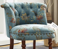 Fauteuil de loisir moderne en velours avec dossier inclinable et pieds en bois massif Design durable pour le salon