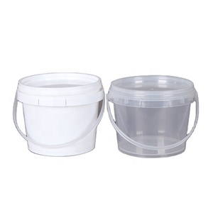 1 litre /2lt food grade clear plastic bucket, 4 ltr /5 liter transparent food pail with lid