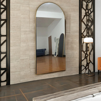 Shabby Chic or noir aluminium cadre arc miroir autoportant mural industriel ferme marocain nouveauté Styles hôtels
