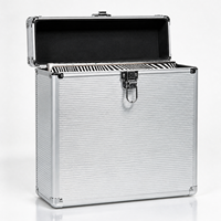 Étui de transport en aluminium de taille personnalisée 7 ''10'' 12 ''étui pour disques vinyles mallette de rangement pour CD LP