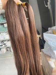 Rambut Virgin Warna Alami Coklat Muda 100% Rambut Eropa Virgin Tanpa Proses, Grosir - Product Image 2