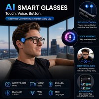 Lunettes intelligentes Ai avec caméra HD 4K 1080p, enregistrement vidéo, ChatGPT intégré, assistant intelligent Ai et traducteur