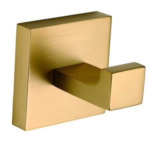 Set di accessori da bagno per la casa di lusso scopino da bagno moderno oro e portabottiglie in oro rifinito in ottone - Product Image 2