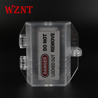 WZNT-NT-P01P Verrou de sécurité transparent en polystyrène pour petite prise, 110V, déverrouillage par clé, certifié CE/ISO, installation facile