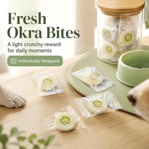 Snack per Cani e Gatti: Torte Piccole Rotonde di Okra Liofilizzata, Naturali e Salutari, Premi Nutrizionali per Animali Domestici, Le Più Vendute - Product Image 2
