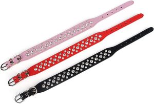 Luxe Kattenhond <span class=keywords><strong>Puppy</strong></span> Kragen Schattige Oogverblindende Zachte Strass Kristal Voor Kleine Middelgrote Huisdieren Met Leer Pu Materiaal - Product Image 2