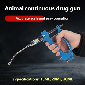 10ml 20ml 30ml Einstellbare Automatische Kontinuierliche Hochpräzise Sichere Kunststoff-Veterinärspritze für Schweine Hühner Pferde Medizin - Product Image 2