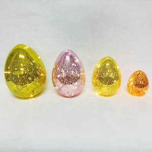 2025 nuevo producto Led Light up decoración regalo de Pascua Ides centros de mesa decoración del hogar huevo de cristal al por mayor para el día de Pascua - Product Image 6