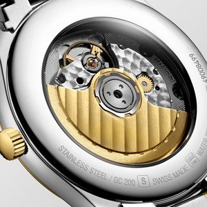 Montre mécanique automatique à index diamantés bicolores avec bracelet en acier inoxydable pour homme Longinesing - Product Image 5