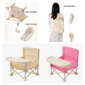 <span class=keywords><strong>Silla</strong></span> alta plegable de viaje exterior para niños, <span class=keywords><strong>silla</strong></span> alta con cojín suave para comer, acampar - Product Image 4