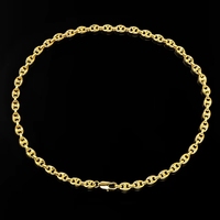 Bijoux de mode plaqués or 14K 18K, chaîne à maillons tendance, collier pour homme style hip hop, collier Rolo