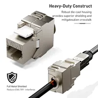 ZOERAX Module Keystone blindé CAT6A RJ45 Cat 6A Ethernet 10 Gbit avec blindage métallique