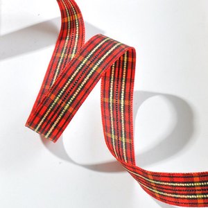Pita Skotlandia Hijau Biru Lebar 9mm, Pita Tartan Natal untuk Pembungkus Kado - Product Image 5