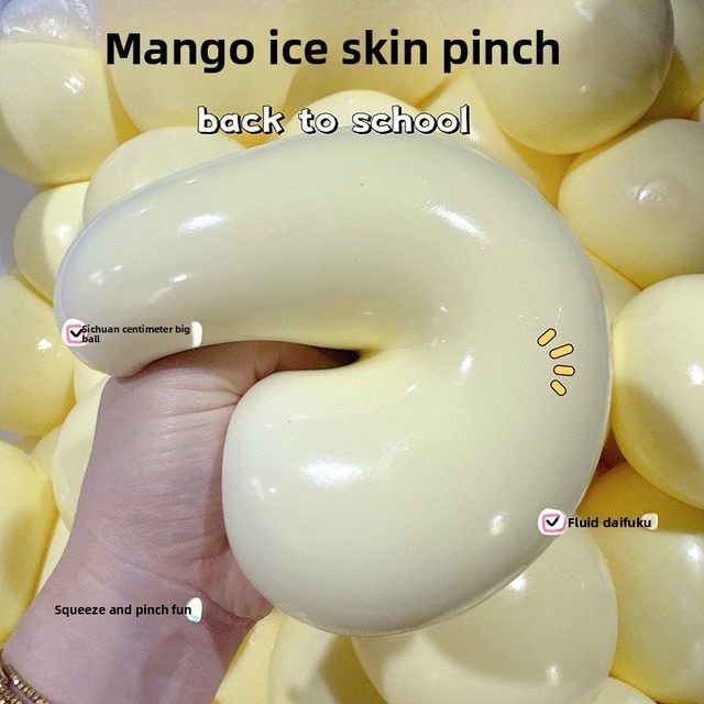 Jumbo Daifuku Squishy Extra-large Stress-relief Slime Toy Plastic Moldable Realistic Slow-rebound Effect