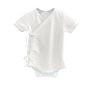 Custom Baby 100% Combed Cotton Short-sleeved Triangle Side-opening Onesie for Boys and <strong>Girls</strong> Baby <strong>Onsies</strong> - Product Image 1
