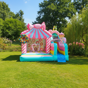 Château gonflable sur le thème des bonbons avec toboggan, château gonflable commercial pour enfants pour les fêtes d'<span class=keywords><strong>anniversaire</strong></span> - Product Image 5