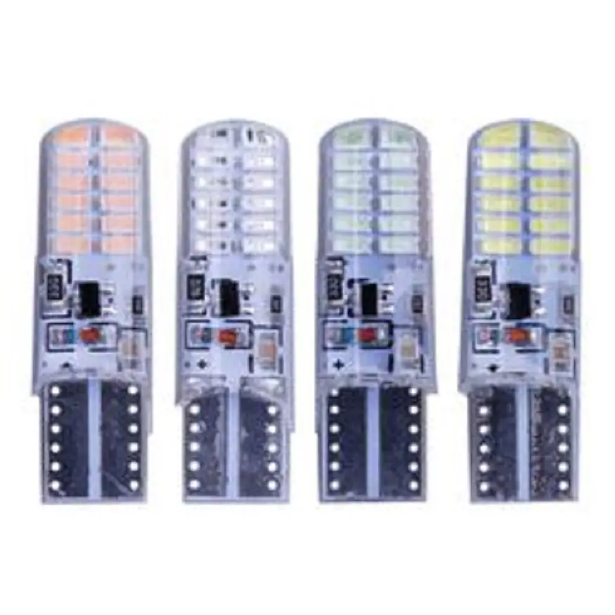 Rror free-lámpara estroboscópica para coche, accesorio de 12V/12 F/ ixed/10 ghts/ilicono/ULB 194/168/5W/ED 3014/24S/ nterior/10 LED