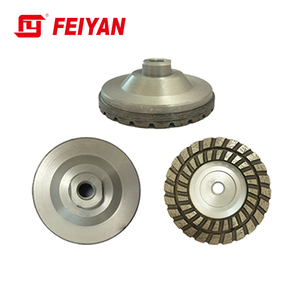 4 "100mm doble fila de taza de la rueda abrasiva <span class=keywords><strong>Turbo</strong></span> taza de la rueda de aluminio de rueda 5/8 -11M14 22,23 - Product Image 3