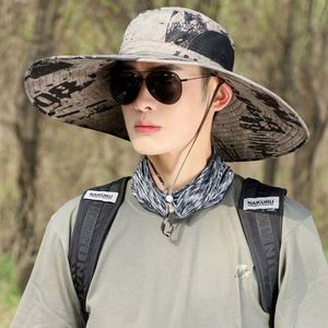 Wholesale Unisex Outdoor Adjustable Wide Brim <b>Extra</b> <b>Large</b> Waterproof UV Protection Bucket Hats for Fishing All Seasons Fashion - Product Image 5