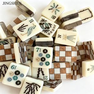 Jeu <span class=keywords><strong>de</strong></span> Mahjong Américain Thème Océan en Acrylique Pliable <span class=keywords><strong>de</strong></span> Qualité Supérieure avec Motifs Coralliens pour Réunions Familiales - Product Image 4